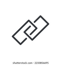 Url link icon vector. Hyperlink chain website icon vector isolated on white background