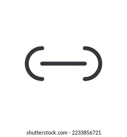Url link icon vector. Hyperlink chain website icon vector isolated on white background