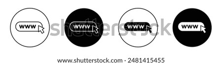 Url outlined icon vector collection.