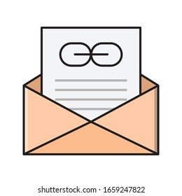 url vector flat color icon 