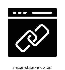 URL  vector glyph flat icon 