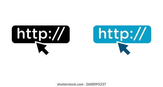 Url web vector icons set