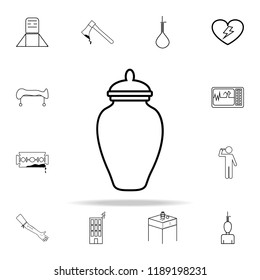 urn of ashes icon. Death icons universal set for web and mobile
