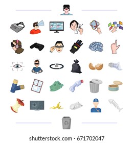 urn, technology, computer and other web icon in black style. ecology, garbage, dump icons in set collection.