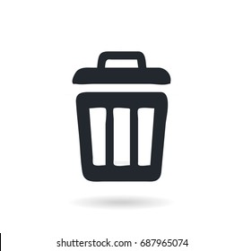 Urn trash bin icon