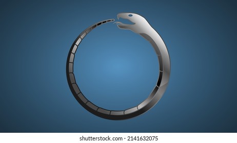 Uroboros is a symbol of Scandinavian mythology. Geometric logo