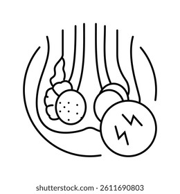 urodynamic testing urology line icon vector. urodynamic testing urology sign. isolated contour symbol black illustration