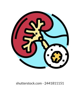 urolithiasis urology color icon vector. urolithiasis urology sign. isolated symbol illustration