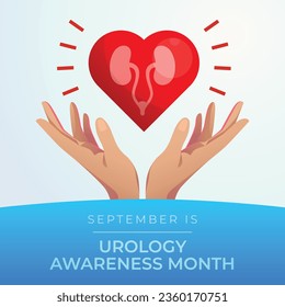 Urology Awareness Month design template good for celebration usage. urologi awareness vector illustration. flat ribbon design. vector eps 10.