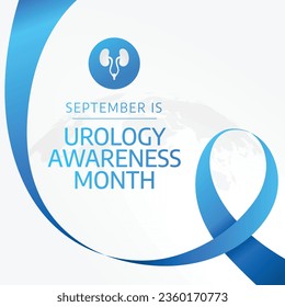 Urology Awareness Month design template good for celebration usage. urologi awareness vector illustration. flat ribbon design. vector eps 10.