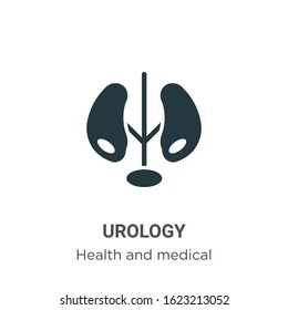 Urology glyph icon vector on white background. Flat vector urology icon symbol sign from modern health and medical collection for mobile concept and web apps design.