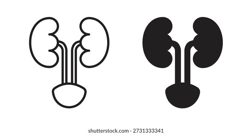 Icono de urología sobre fondo blanco. Icono de Vector de stock