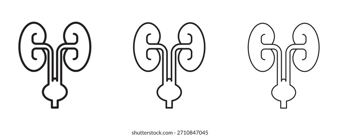Urology icon with outline style, vector illustration designs