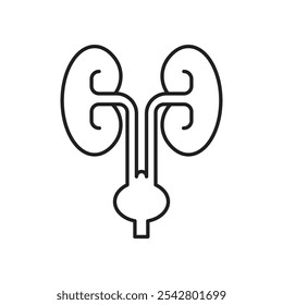 Urologie Symbol einfache schwarze Linie Stil.