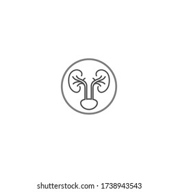 Urology logo, kidney logo icon healty illustration