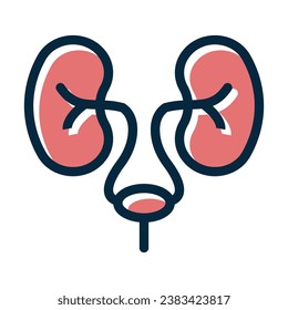 Urology Vector Thick Line Filled Dark Colors Icons For Personal And Commercial Use.
