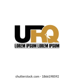 URQ letter monogram logo design vector