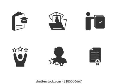 urriculum Vitae icons set . urriculum Vitae pack symbol vector elements for infographic web