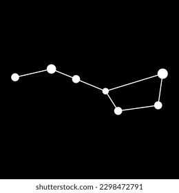 Ursa Major constellation map. Vector illustration.