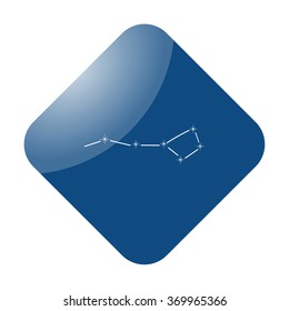 Ursa Major constellation simple icon on colorful background
