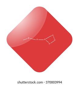 Ursa Major constellation simple icon on colorful background