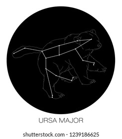 Ursa Major Constellation Vector