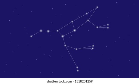 Ursa Major constellation vector design