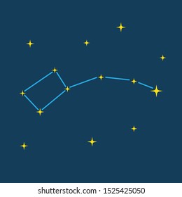 Ursa major constellation vector illustration