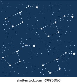 ursa major constellation vector pattern 