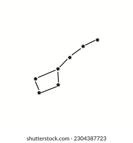Ursa Major icon in black style isolated on white background.Vector illustration