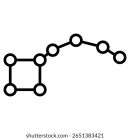 Ícone principal da Ursa Vetor de sinal plano de contorno preto e branco