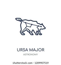 Ursa major icon. Ursa major linear symbol design from Astronomy collection.