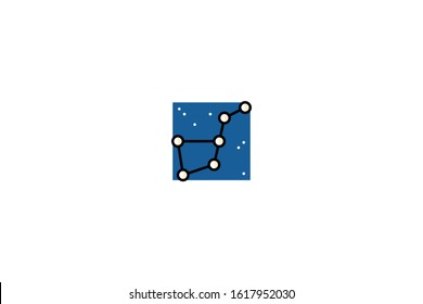 Ursa major icon in trendy flat style isolated on white background vector illustration