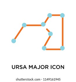 Ursa major icon vector isolated on white background for your web and mobile app design, Ursa major logo concept