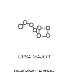 Ursa major linear icon. Modern outline Ursa major logo concept on white background from ASTRONOMY collection. Suitable for use on web apps, mobile apps and print media.