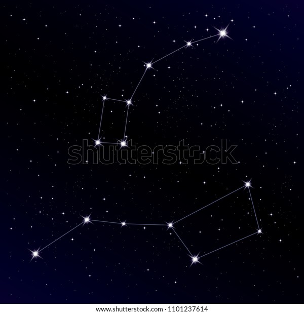 Ursa Major Ursa Minor Vector Illustration Stock Vector (Royalty Free ...