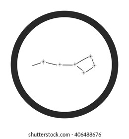 Ursa Major sign simple icon on background