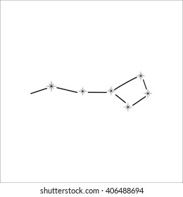 Ursa Major sign simple icon on background
