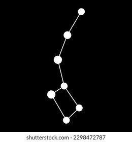 Ursa Minor constellation map. Vector illustration.