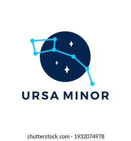 imagen de icono del logotipo de la constelación menor de la ursa