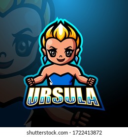Ursula mascot esport logo design