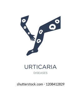 Urticaria icon. Trendy flat vector Urticaria icon on white background from Diseases collection, vector illustration can be use for web and mobile, eps10