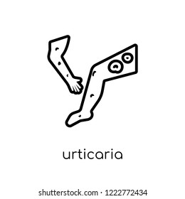 Urticaria icon. Trendy modern flat linear vector Urticaria icon on white background from thin line Diseases collection, editable outline stroke vector illustration