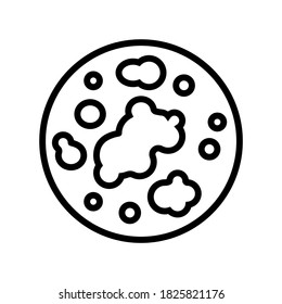 urticaria skin disease line icon vector. urticaria skin disease sign. isolated contour symbol black illustration