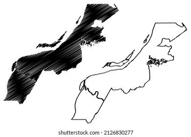 Urucurituba municipality (Amazonas state, Municipalities of Brazil, Federative Republic of Brazil) map vector illustration, scribble sketch Urucurituba map