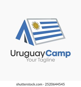 Modelo de design de logotipo de acampamento do Uruguai. Bom para negócios, agência, comunidade e organização