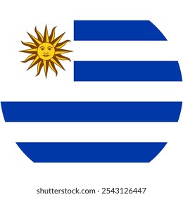 Uruguay Circle Flag, Circle Flag of Uruguay, Vektorbilder