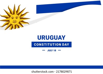 Uruguay Constitution Day. Vector Illustration. The illustration is suitable for banners, flyers, stickers, cards, etc.