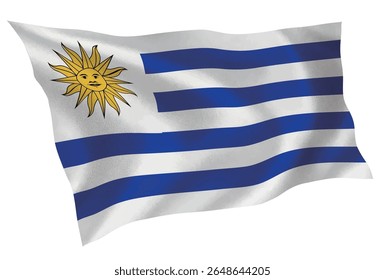 Ícone de seda da bandeira do Uruguai