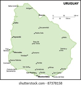 Uruguay Country Map